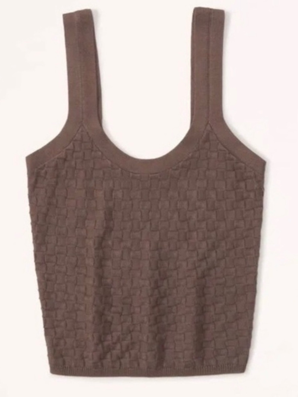 Abercrombie Scoop Neck Textured Tank Top Brown, size XS, like new!